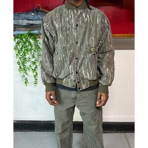 Camo dark green button up jacket